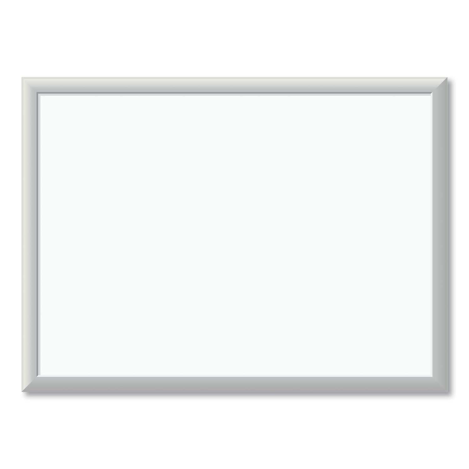 U Brands White Surface Silver Frame Melamine Dry Erase Board, 24 x 18 inch