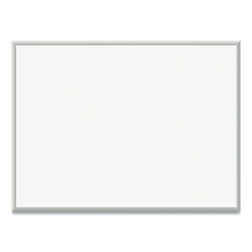 U Brands White Surface Silver Aluminum Frame Magnetic Dry Erase Board, 48 x 36 inch