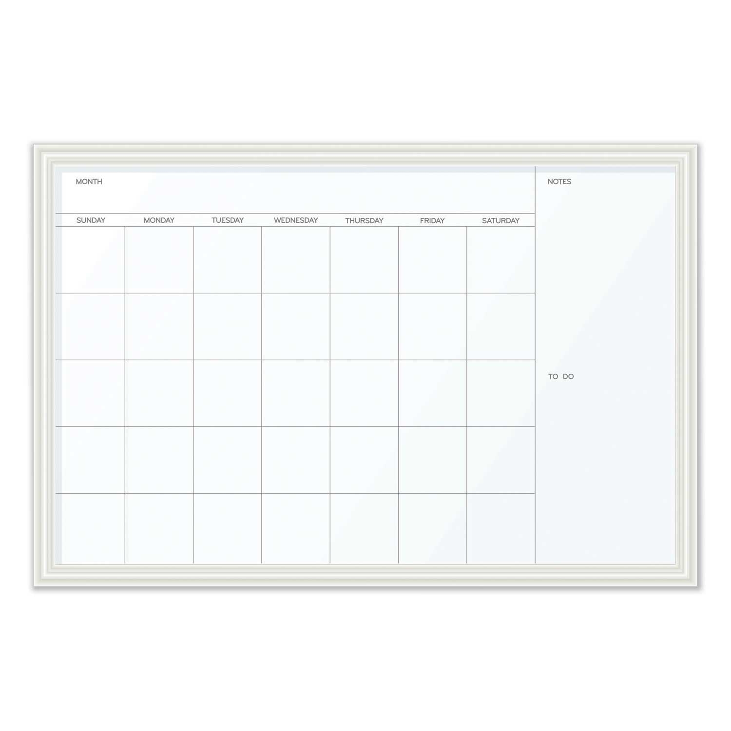 U Brands Magnetic Dry Erase Calendar with Decor Frame, 30 x 20 inch