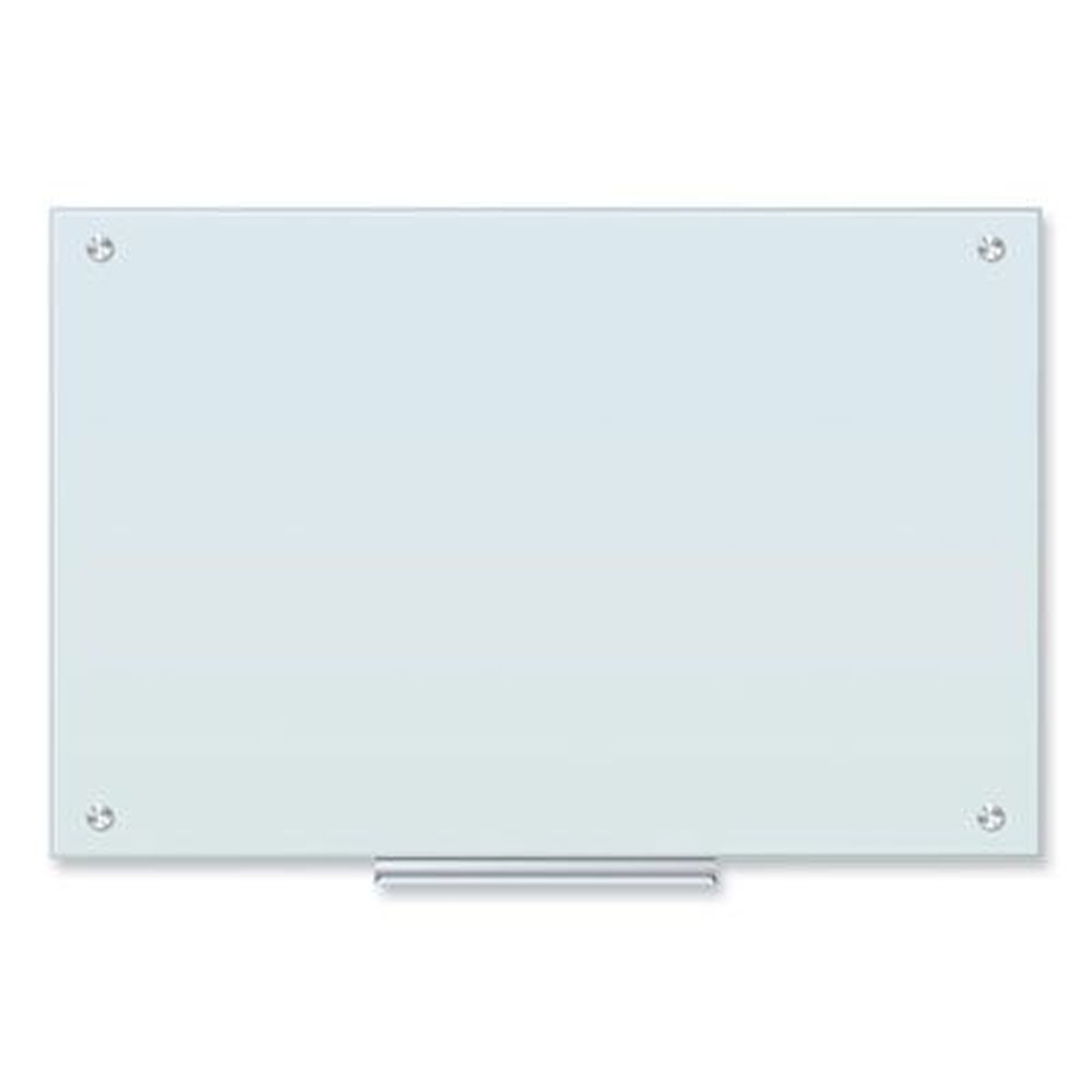 U Brands White Surface Glass Dry Erase Board, 35 x 23 inch