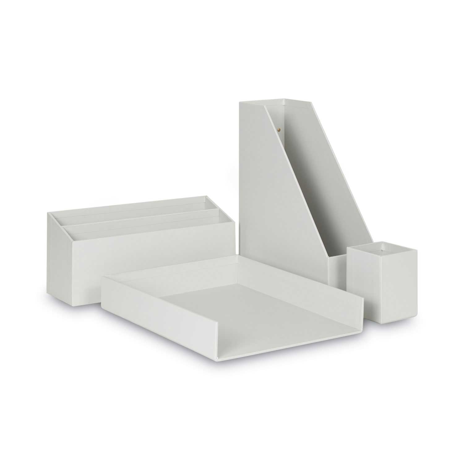 U Brands Gray Four Piece Desk Organization Kit -- 1 kit