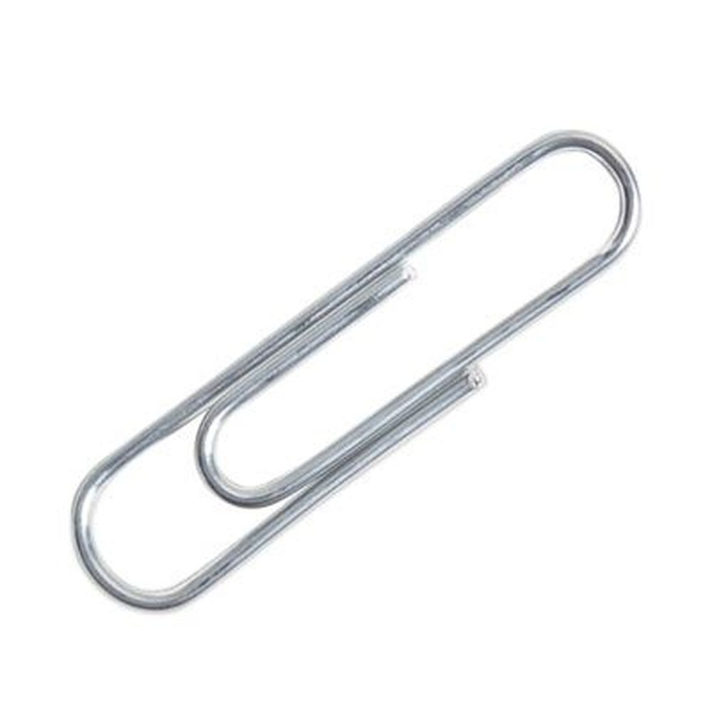 U Brands Silver Vinyl Coated Medium Paper Clips - 200 per box -- 5 boxes per pack