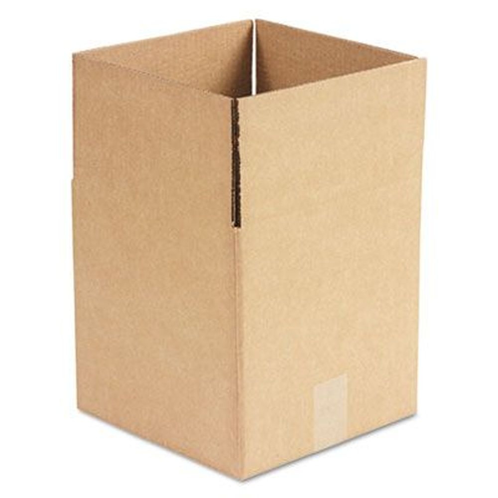 Universal Brown Kraft Large Cubed Fixed Depth Corrugated Shipping Box, 10 x 10 x 10 inch -- 25 per case