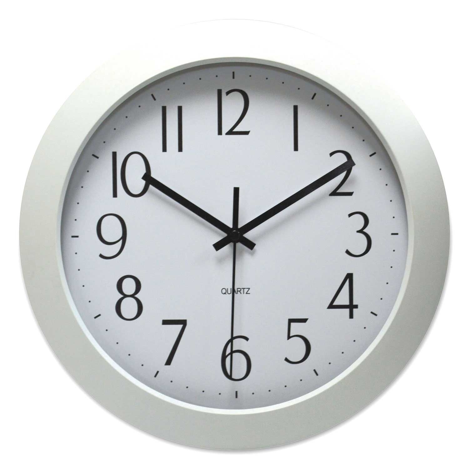 Universal Round Whisper Quiet Clock, 12 inch Diameter