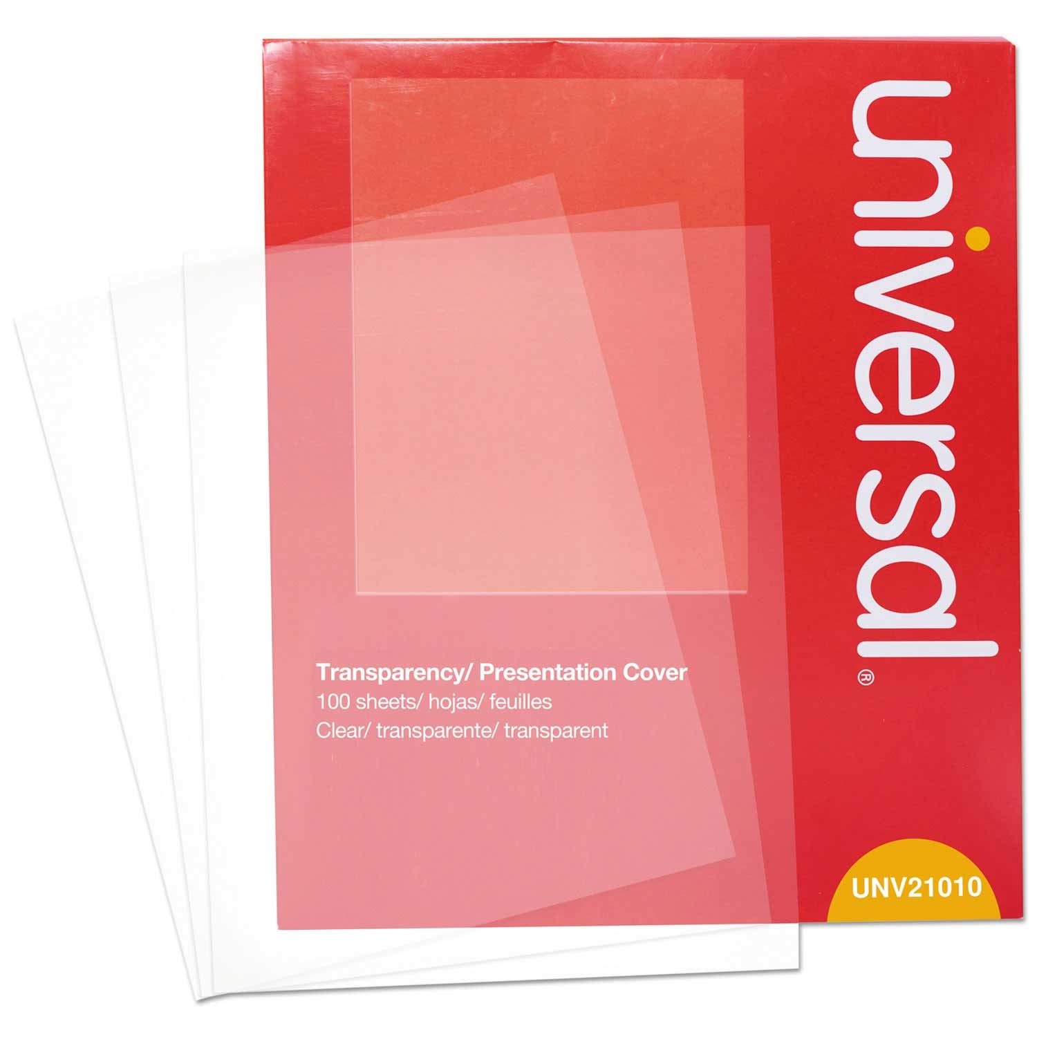 Universal Black and White Laser Printer Transparency Film, 8.5 x 11 inch - 100 per pack -- 1 pack