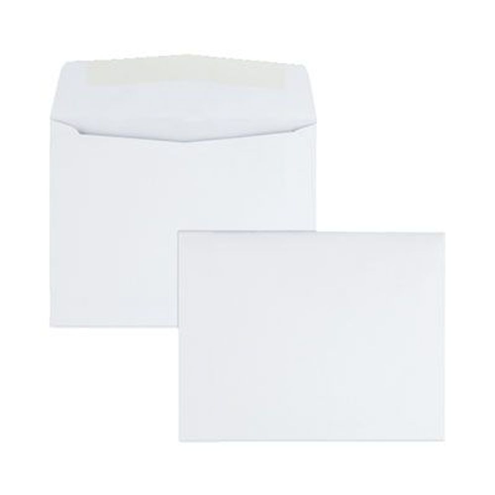 Universal White Square Flap Gummed Closure Open End Business Envelope, 3.06 x 6.6 inch -- 125 per box