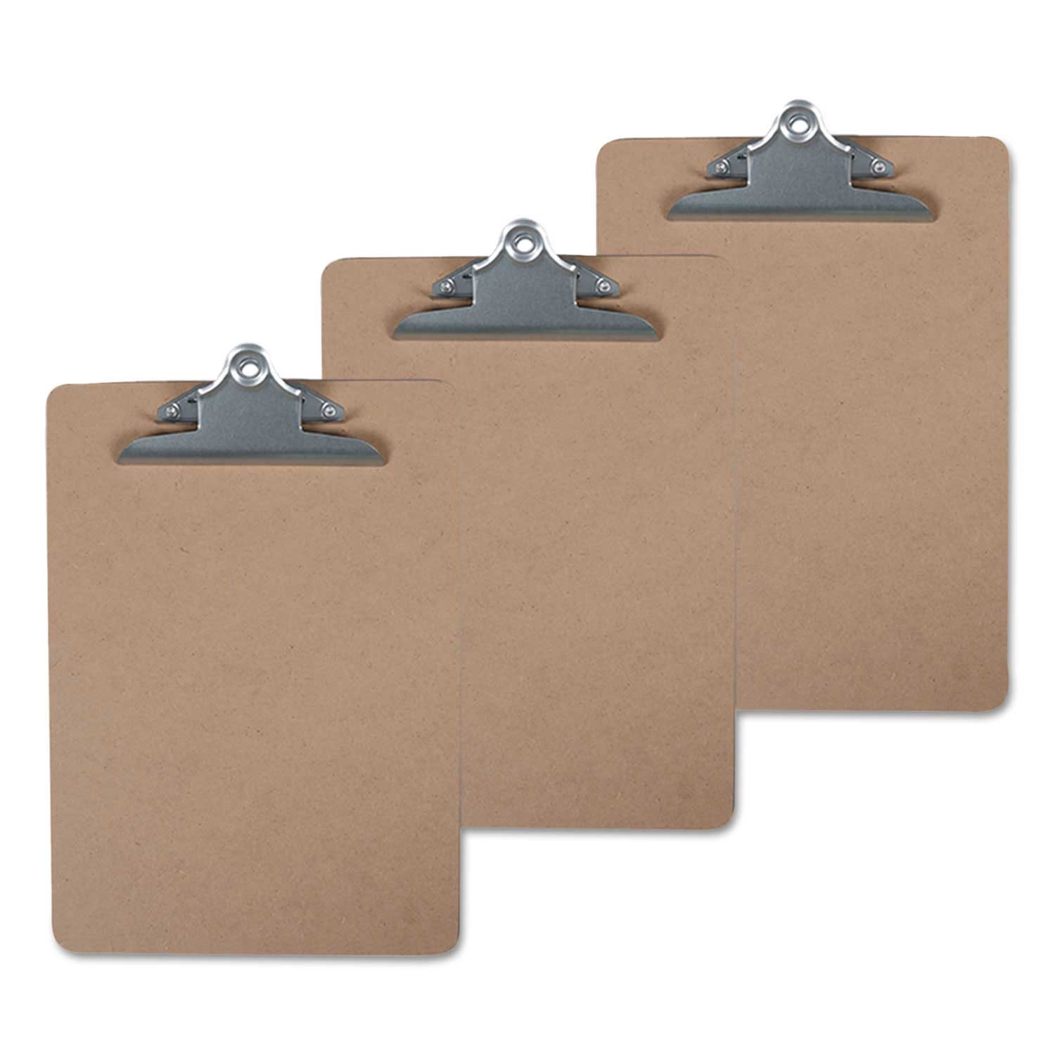 Universal Brown Hardboard Clipboard, 9 x 12.5 inch - 3 count per pack -- 1 pack per case