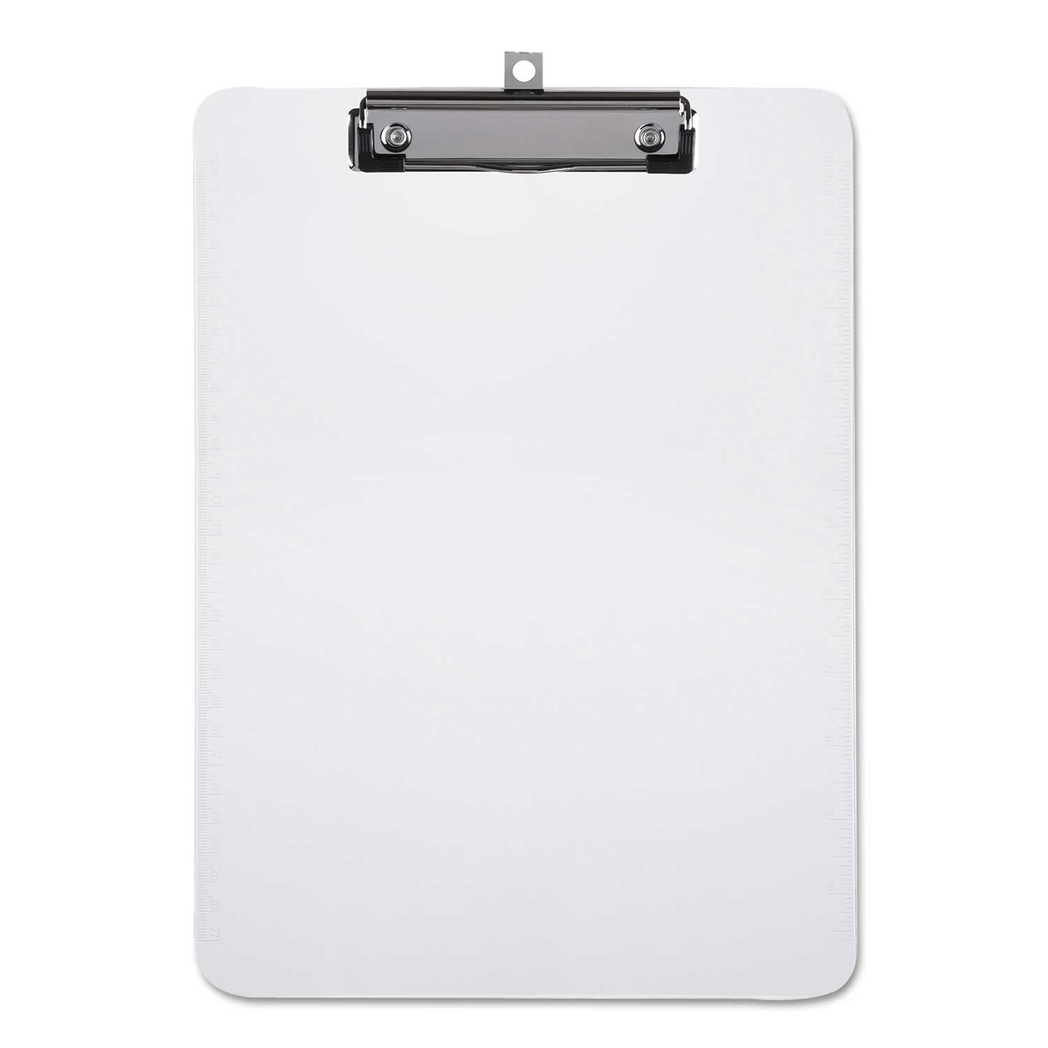 Universal Clear Plastic Clipboard with Low Profile Clip, 9 x 12 1/2 inch