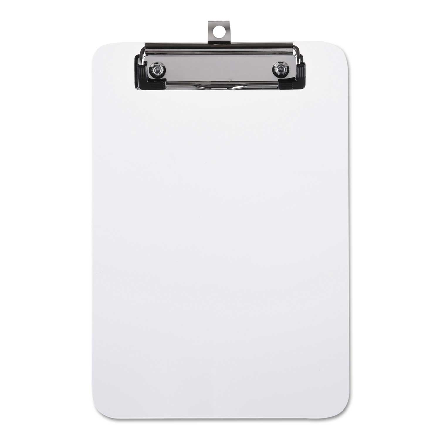 Universal Clear Plastic Clipboard with Low Profile Clip, 6 x 9 inch