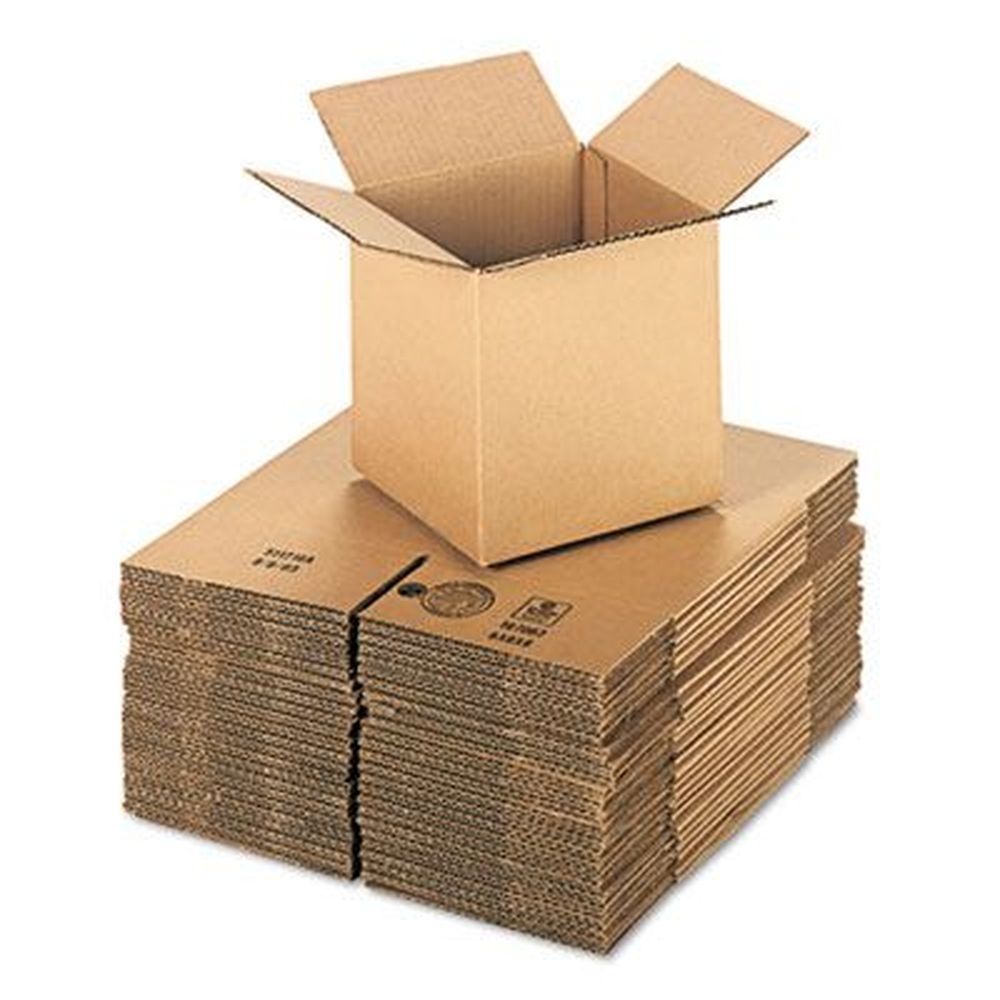 Universal Brown Kraft Medium Cubed Fixed Depth Corrugated Shipping Box, 8 x 8 x 8 inch -- 25 per case