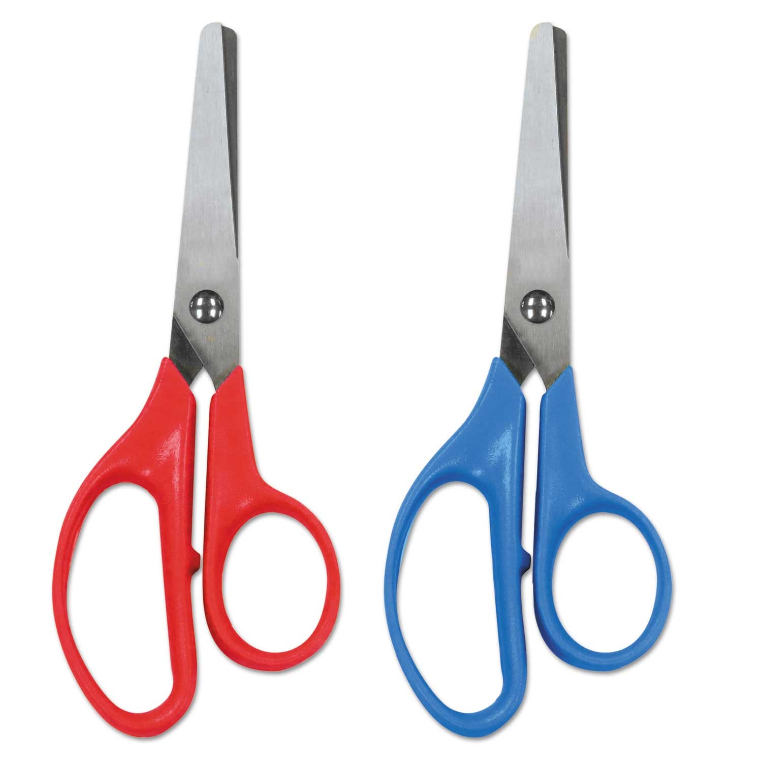 Universal Assorted Straight Handles Rounded Tip Kids Scissor, 5 inch Long - 2 count per pack -- 1 pack per case