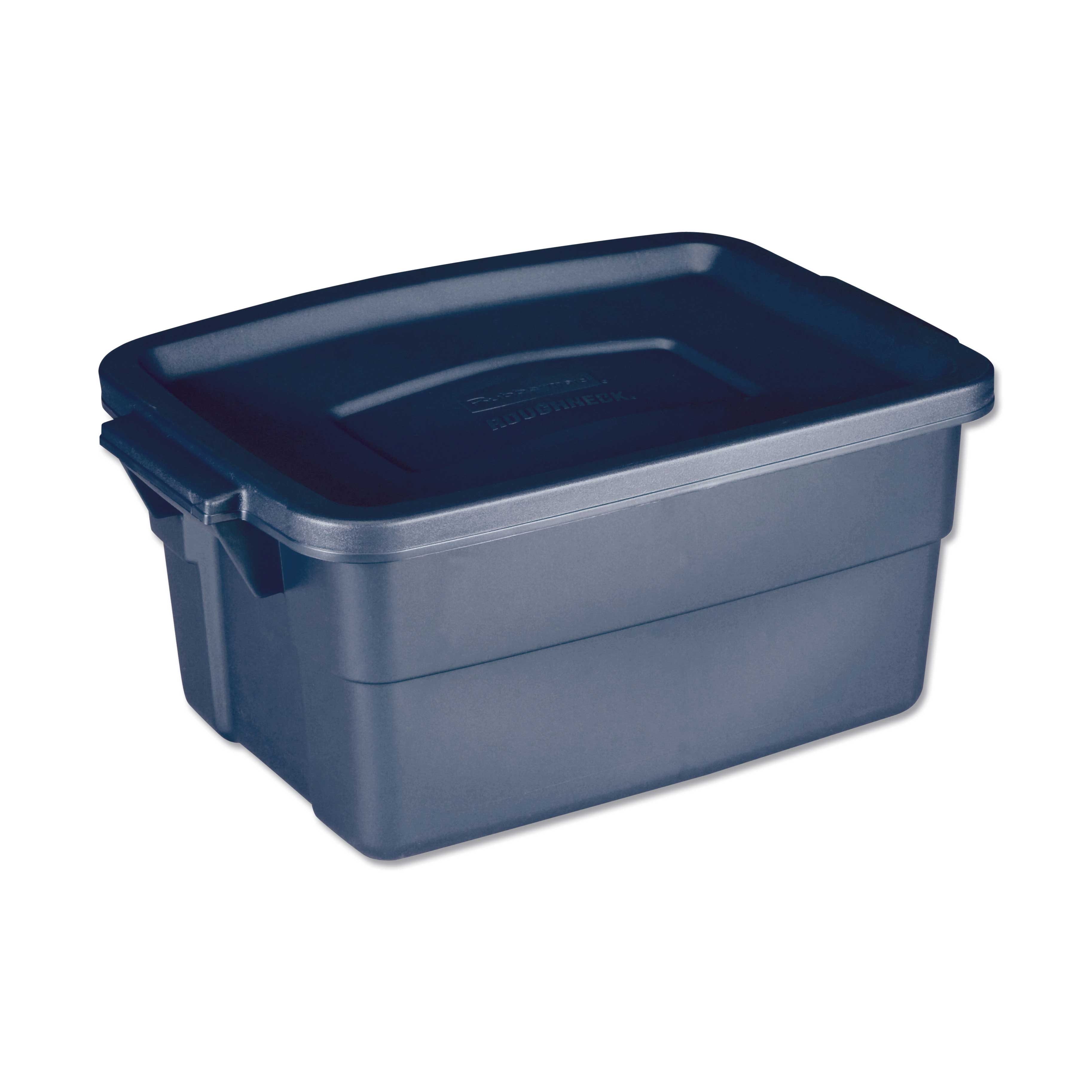 Rubbermaid Dark Indigo Metallic Roughneck Storage Box, 3 Gallon
