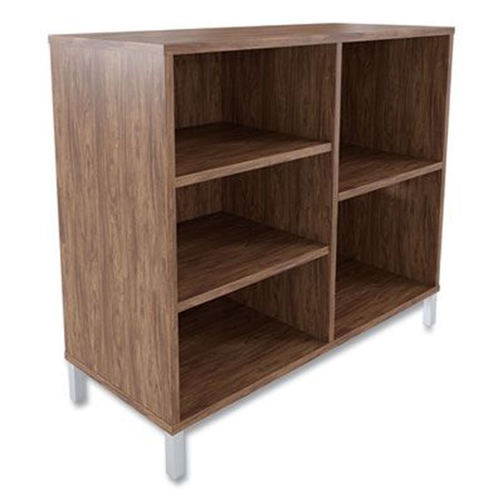 Union and Scale Espresso Five Shelf Essentials Laminate Bookcase, 15 x 36 x 31.6 inch