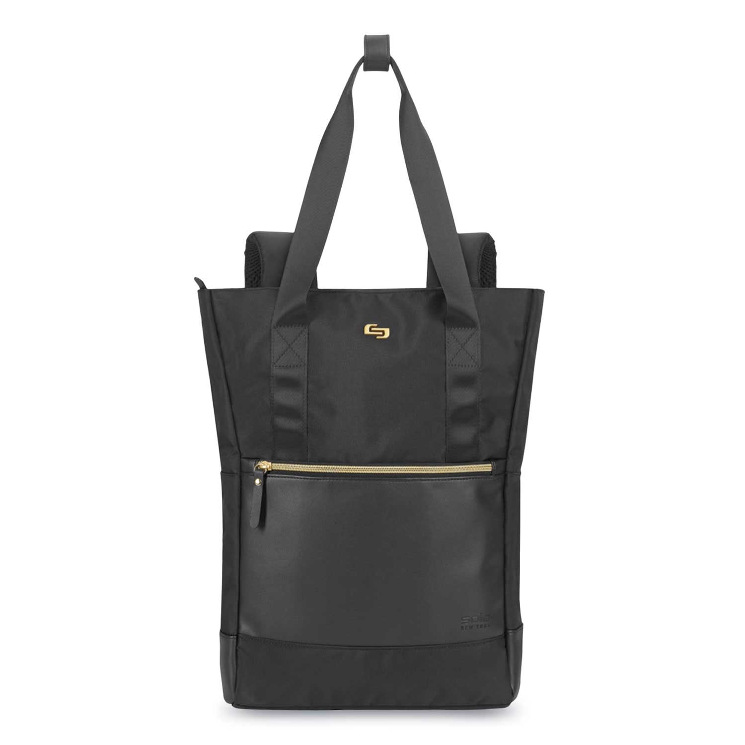 Solo Black/Gold Parker Hybrid Tote/Backpack Fits Devices Up to 15.6 inch, 3.75 x 16.5 x 16.5 inch