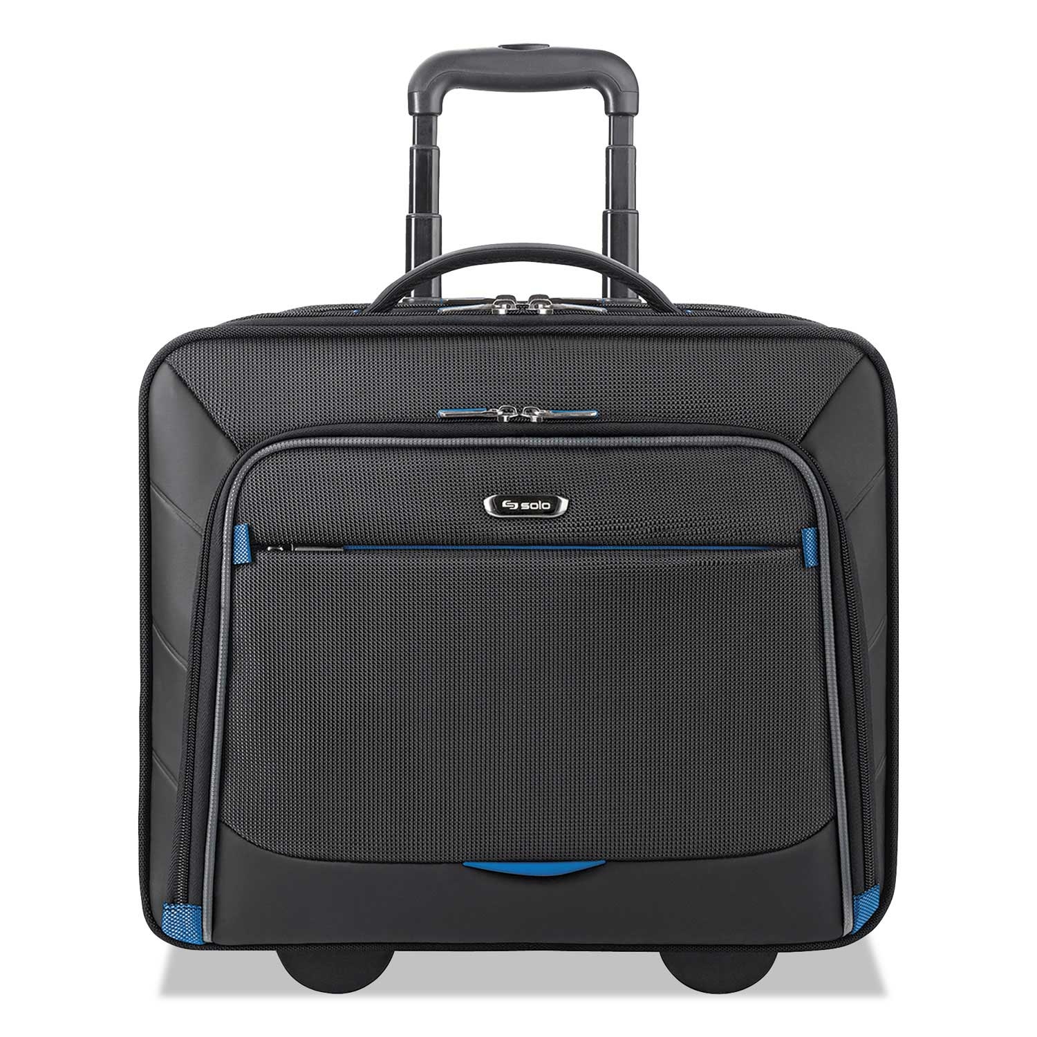 Solo Black Active Rolling Overnighter Case, 7.75 x 14.5 x 14.5 inch