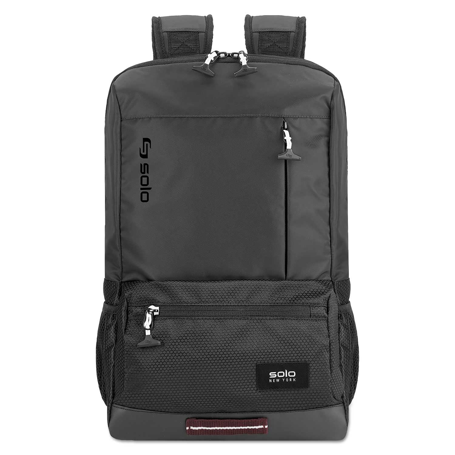Solo Black Nylon Draft Backpack Fits Devices Up to 15.6 inch, 6.25 x 18.12 x 18.12 inch
