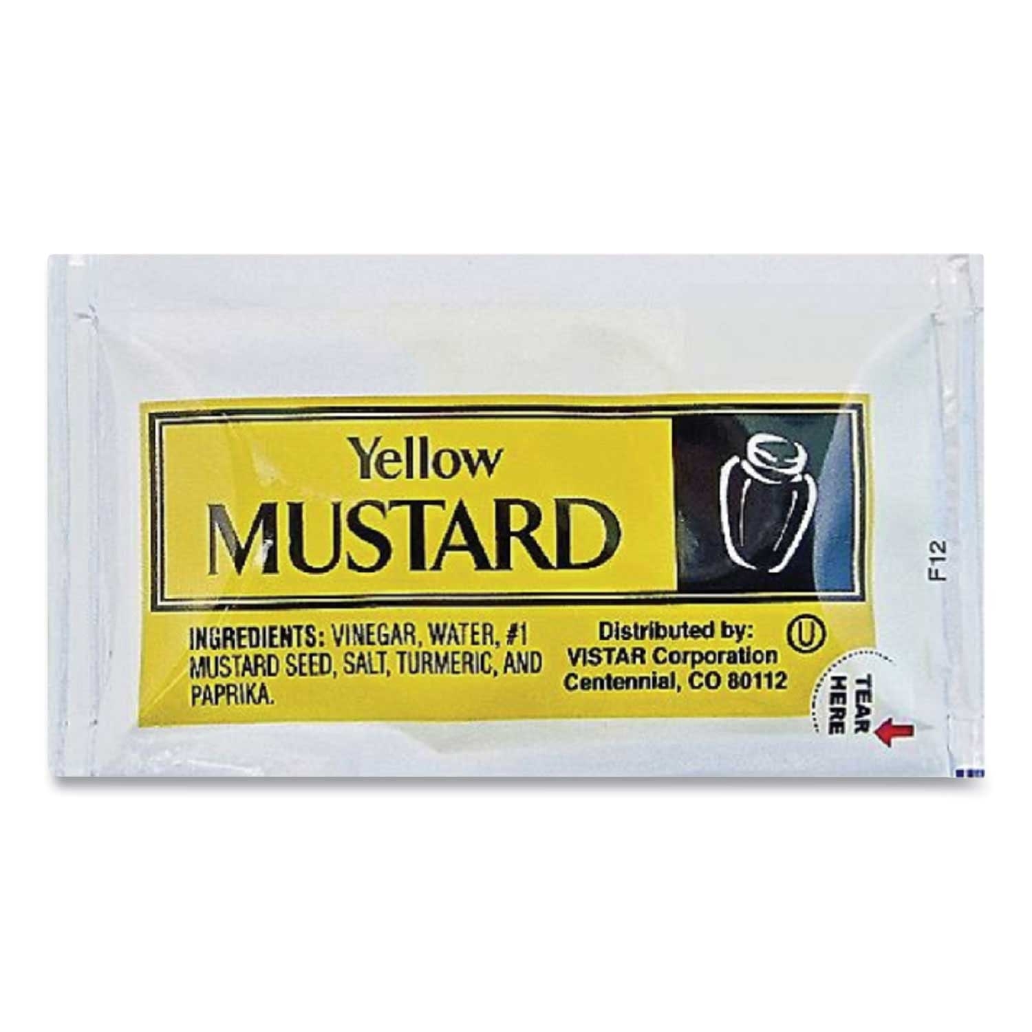 Vistar Yellow Mustard, 0.16 Ounce Packet -- 200 per case