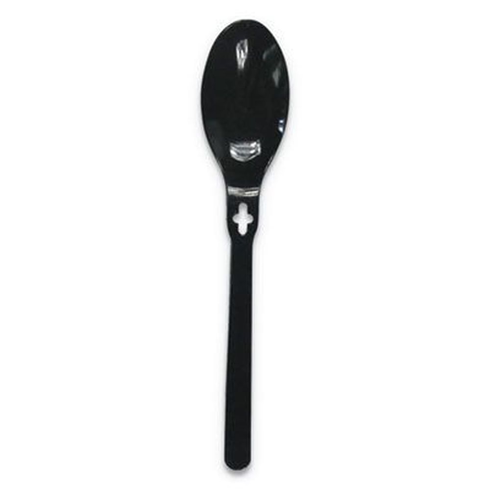 WeGo Black Polystyrene Spoon, 18 inch Length -- 1000 per case