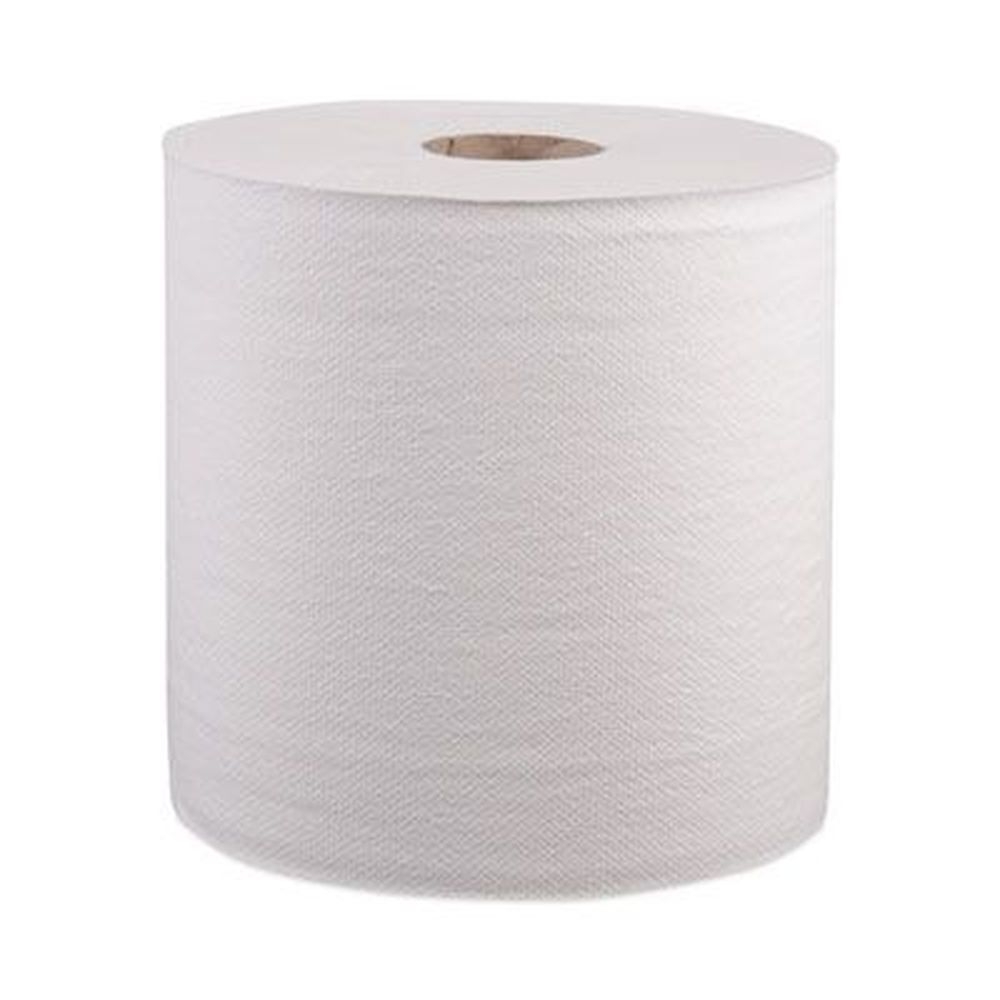 Windsoft White Paper Hardwound Roll Towels, 8 inch x 800 Feet -- 6 rolls per case