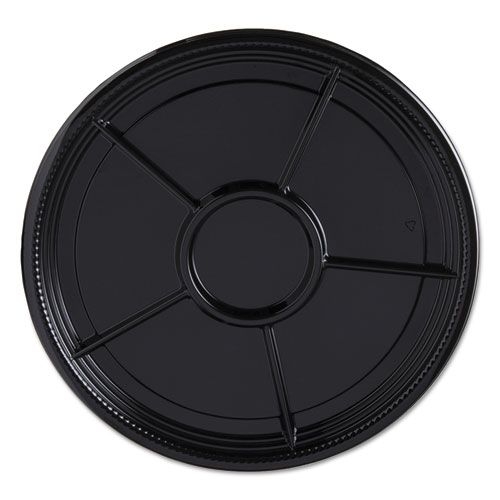 WNA Caterline Casuals Plastic Black Thermoformed Platter, 12 inch Dia. -- 25 per case