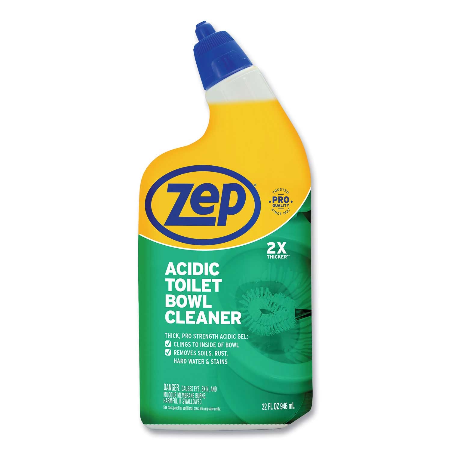 Zep Mint Acidic Toilet Bowl Cleaner, 32 Ounce Bottle -- 12 per case