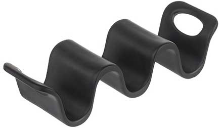 Tablecraft Taco Taxi Black Melamine 2-3 Tacos Holder, 7 x 2 1/4 x 1 5/8 inch