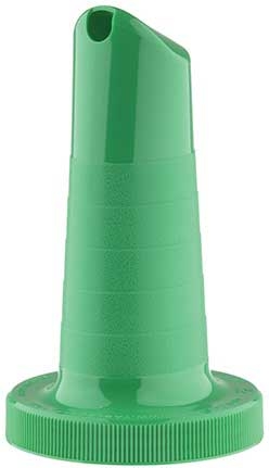 Tablecraft Complete Pourmaster Polyethylene Green One Piece Neck Spout Only