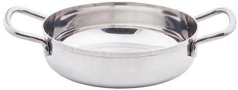 Tablecraft Stainless Steel Mini Brazier with Handles, 6 inch