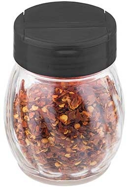Tablecraft Black Plastic Flip Top Glass Shaker, 6 Ounce -- 12 per case.