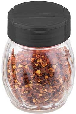 Tablecraft Black Plastic Flip Top Shaker, 6 Ounce -- 12 per case.