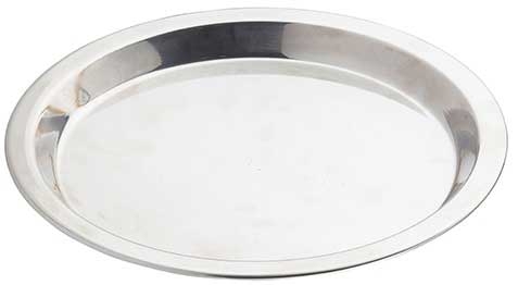 Tablecraft Stainless Steel Round Pie Pan Server, 9.125 x 9.125 x 1 inch