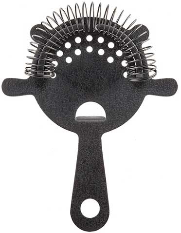 Tablecraft 18/8 Stainless Steel Black Pvd with Random Acid Etch Finish 4-Prong Strainer