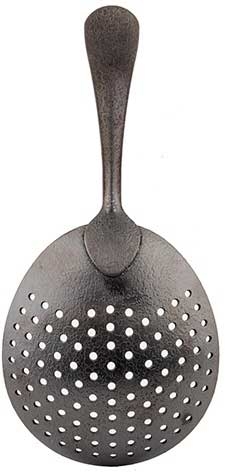 Tablecraft 18/8 Stainless Steel Black Pvd with Random Acid Etch Finish Julep Strainer