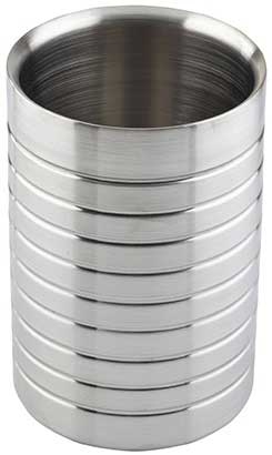 Tablecraft Stainless Steel Double Wall Wine Cooler, 4.875 inch Dia. x 7.25 inch