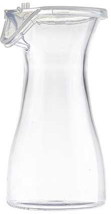 Tablecraft Clear Polycarbonate Carafe with Polypropylene Lid, 11 Ounce Capacity