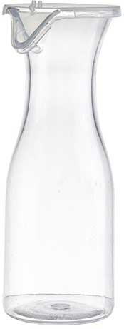 Tablecraft Clear Polycarbonate Carafe with Polypropylene Lid, 19 Ounce Capacity
