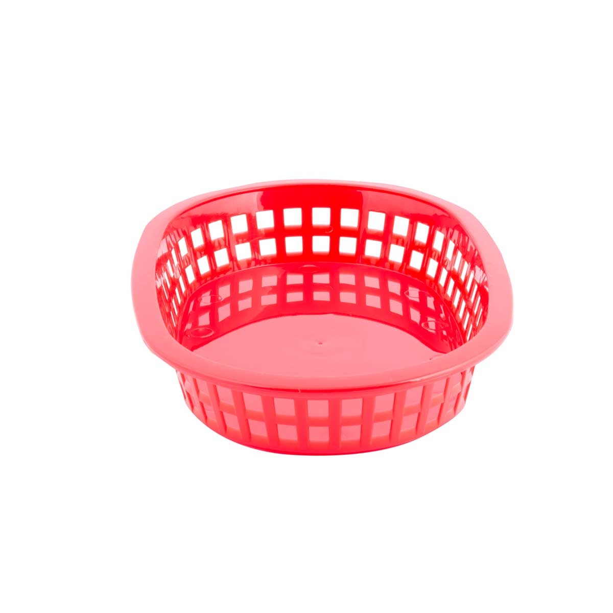 Tablecraft Oval Red Plastic Carte Platter Basket, 9 x 6 x 2 inch -- 36 per case