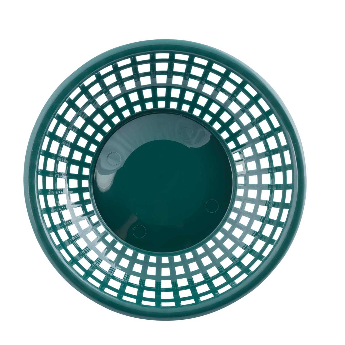 Tablecraft Forest Green Round Serving Basket, 8 x 8 x 2 inch -- 36 per case