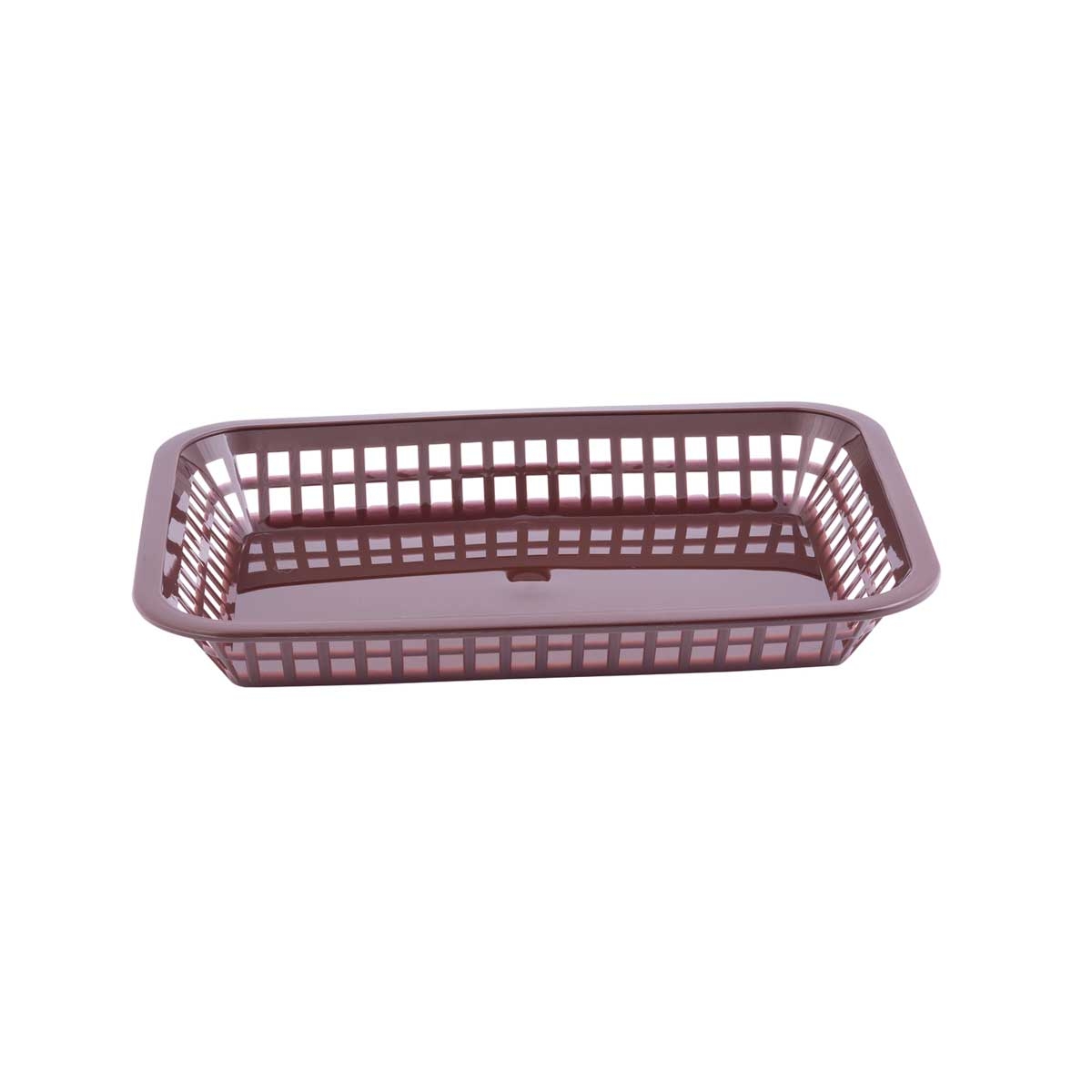 Tablecraft Brown Rectangular Grande Basket, 10.75 x 7.75 x 1.5 inch -- 36 per case