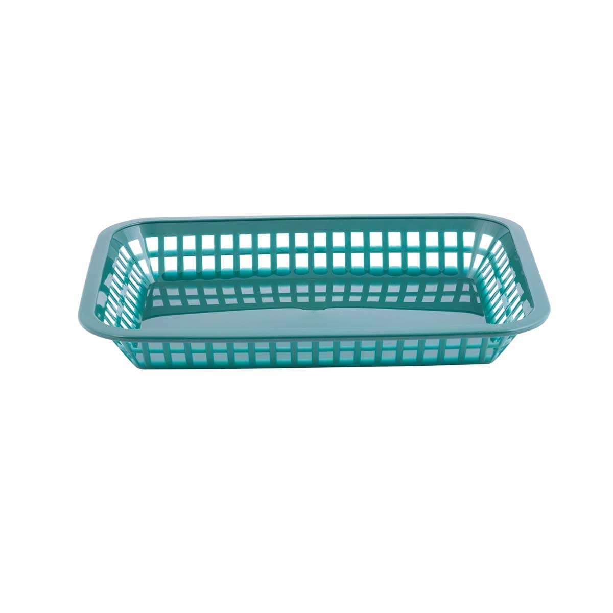 Tablecraft Forest Green Rectangular Grande Basket, 10.75 x 7.75 x 1.5 inch -- 36 per case