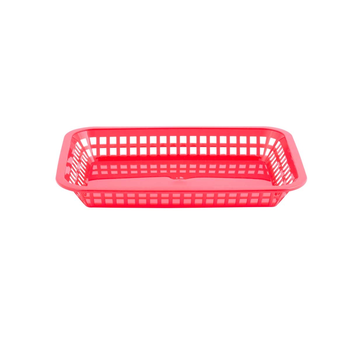 Tablecraft Red Rectangular Grande Basket, 10.75 x 7.75 x 1.5 inch -- 36 per case
