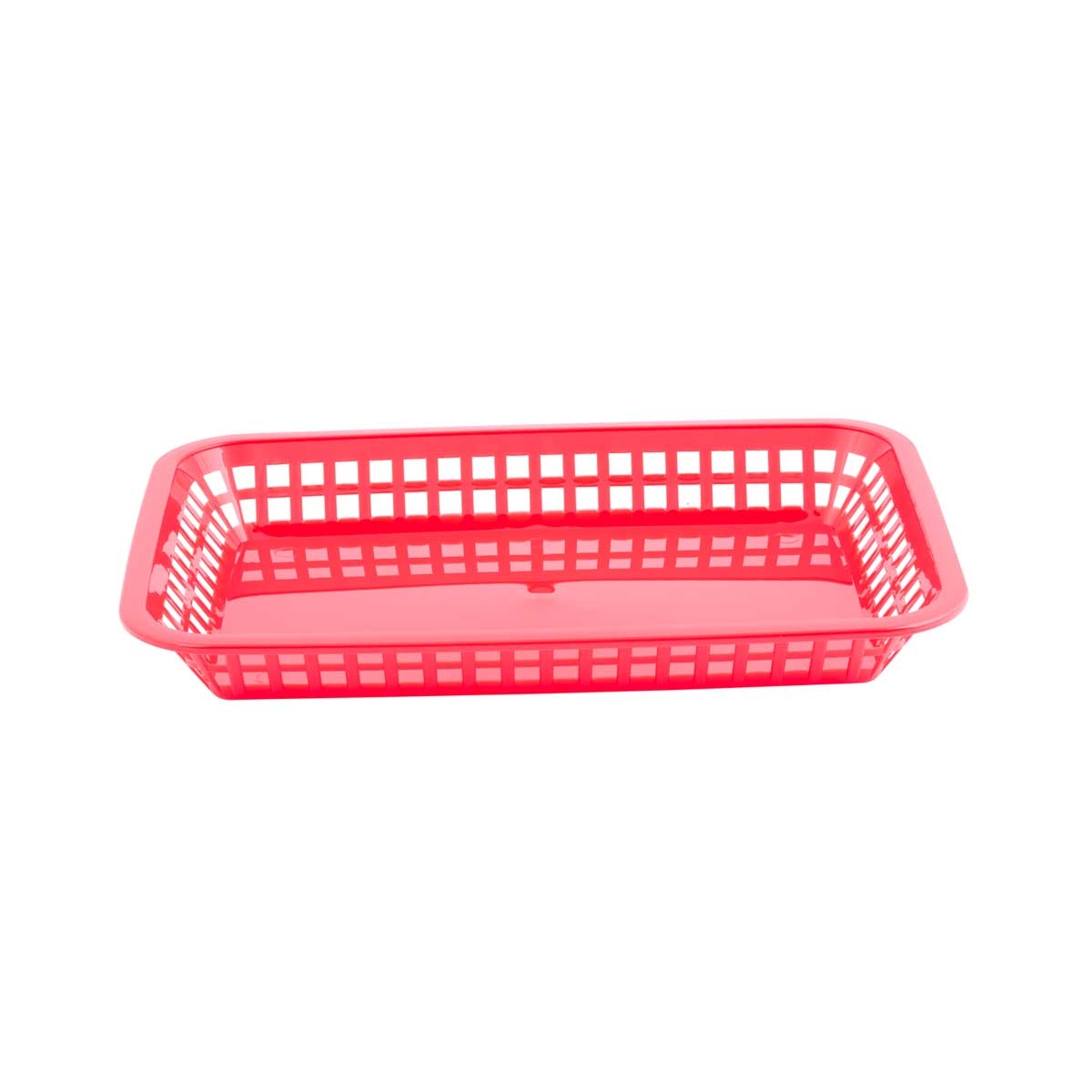 Tablecraft Red Mas Grande Rectangular Basket, 11.75 x 8.5 x 1.5 inch -- 36 per case
