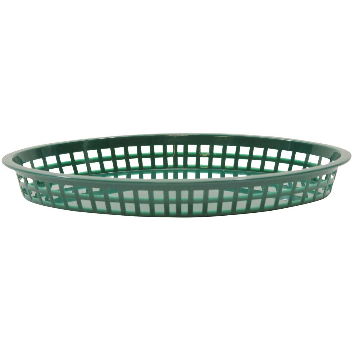 Tablecraft Forest Green Texas Platter Oval Basket, 12.75 x 9.5 x 1.53 inch -- 36 per case