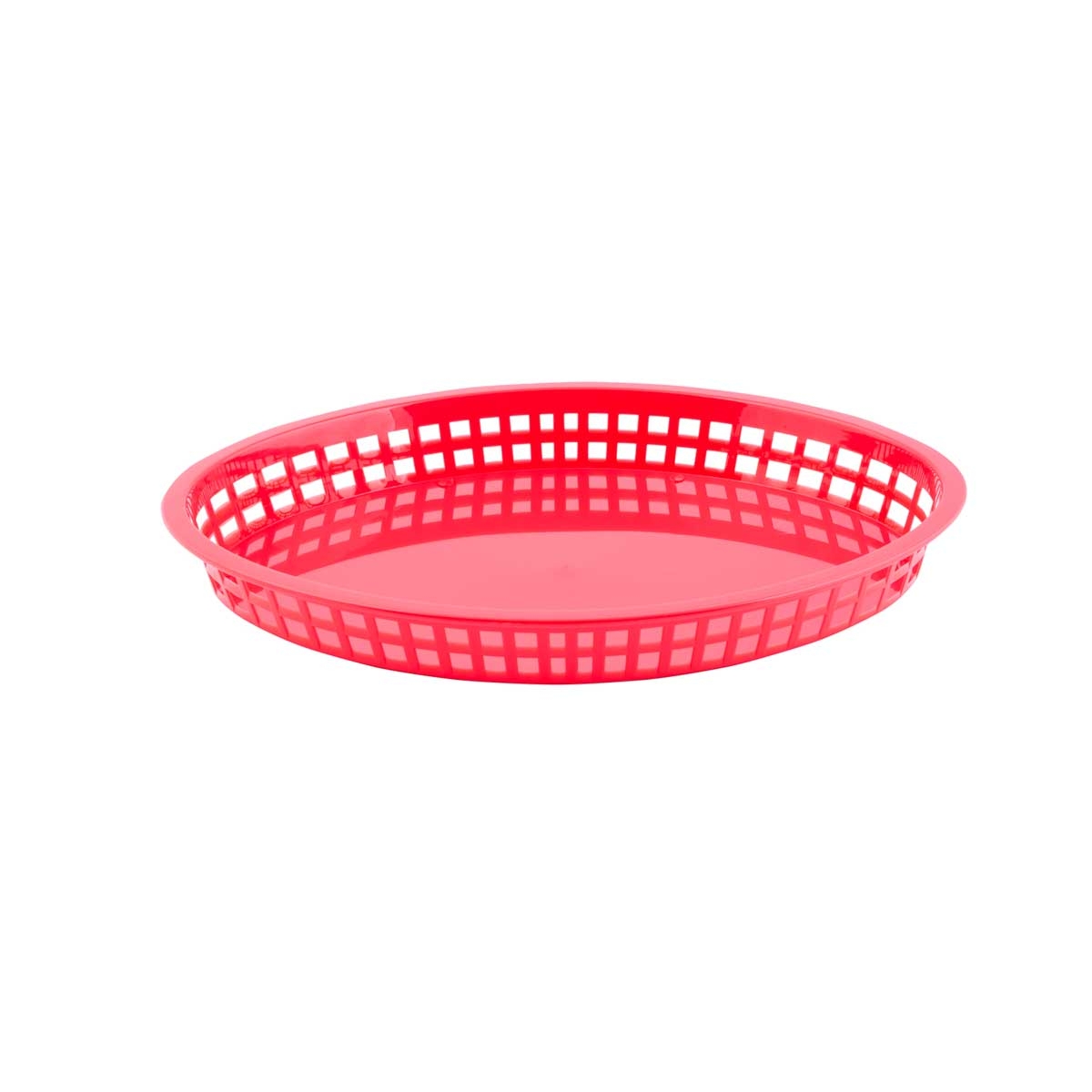 Tablecraft Red Texas Platter Oval Basket, 12.75 x 9.5 x 1.53 inch -- 36 per case