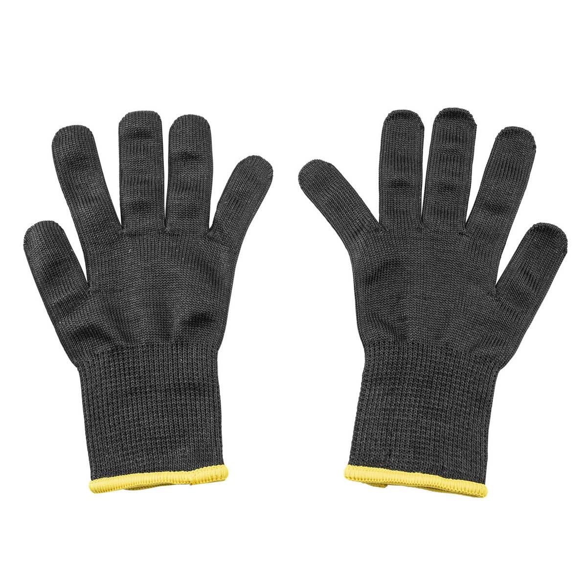 Tablecraft The Protector Small Cut Resistant Yellow Cuff Black Glove, 9.5 x 4.75 x 0.125 inch