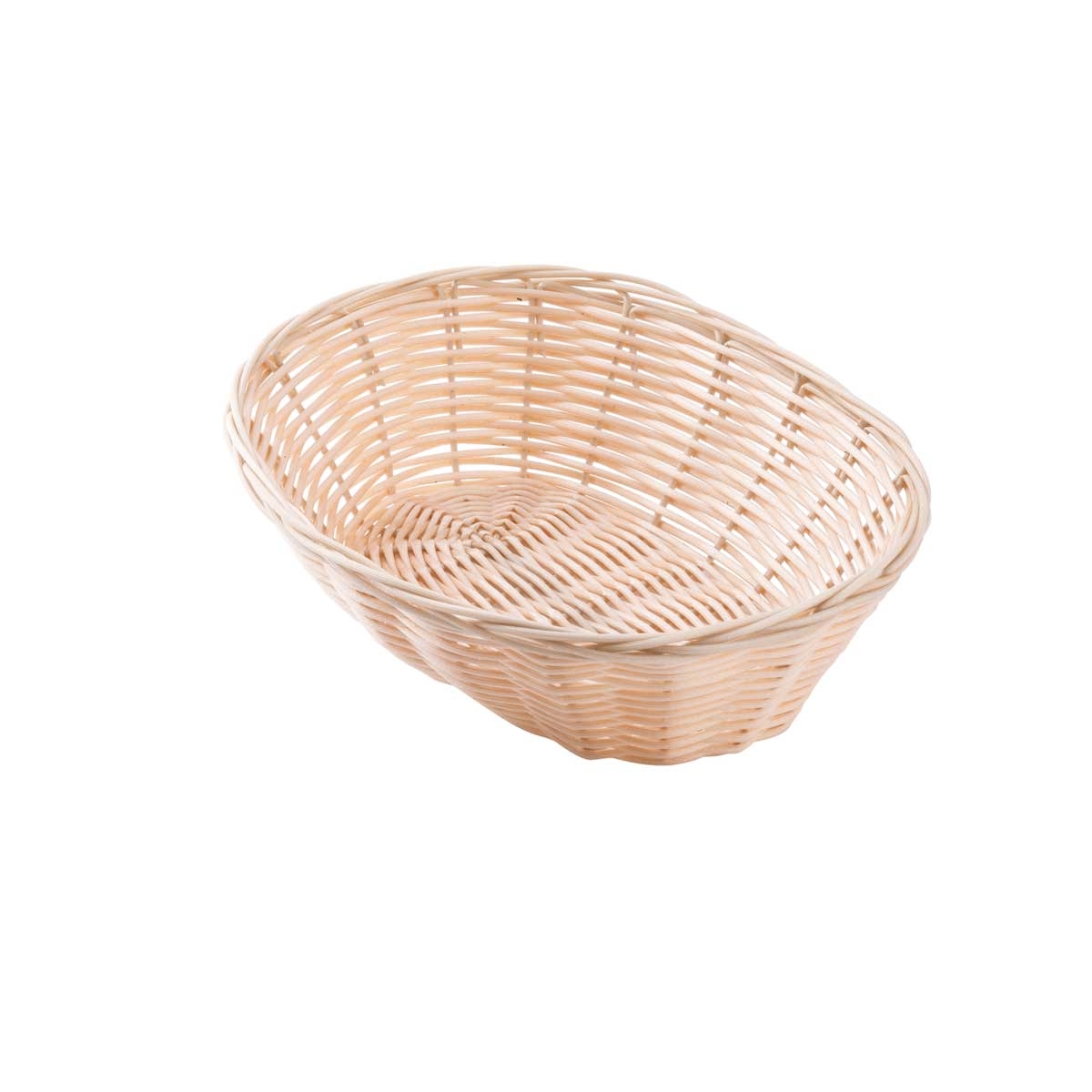 Tablecraft Plastic Natural Oval Serving Basket, 9 X 6 X 2.25 Inch -- 12 Per Case