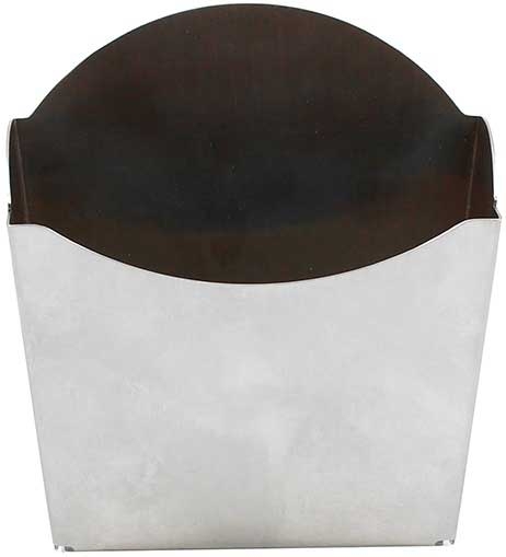 Tablecraft Better Burger Collection Brushed Stainless Steel Small Fry Box, 4.25 x 1.25 x 4.5 inch