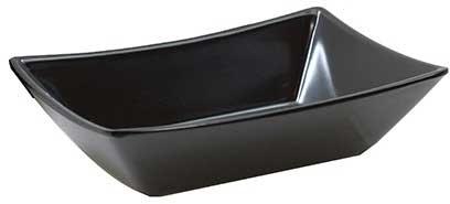 Tablecraft Better Burger Collection Black Small Melamine Fry Basket, 5 x 3.375 x 1.25 inch