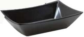 Tablecraft Better Burger Collection Black Melamine Medium Fry Basket, 7.375 x 4.875 x 1.75 inch