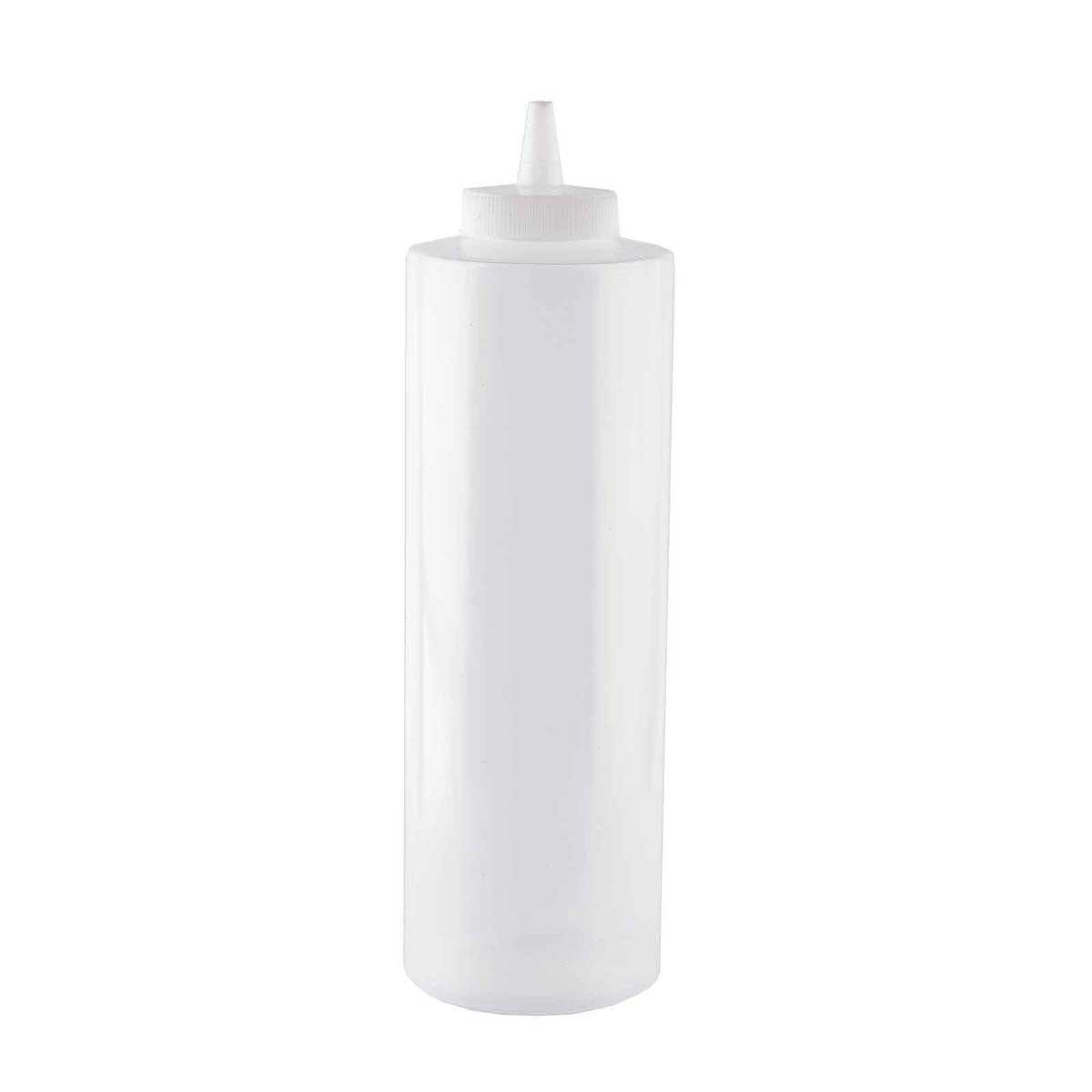 Tablecraft Wide Cone Tip with Natural Top Squeeze Dispenser, 24 Ounce -- 12 per case